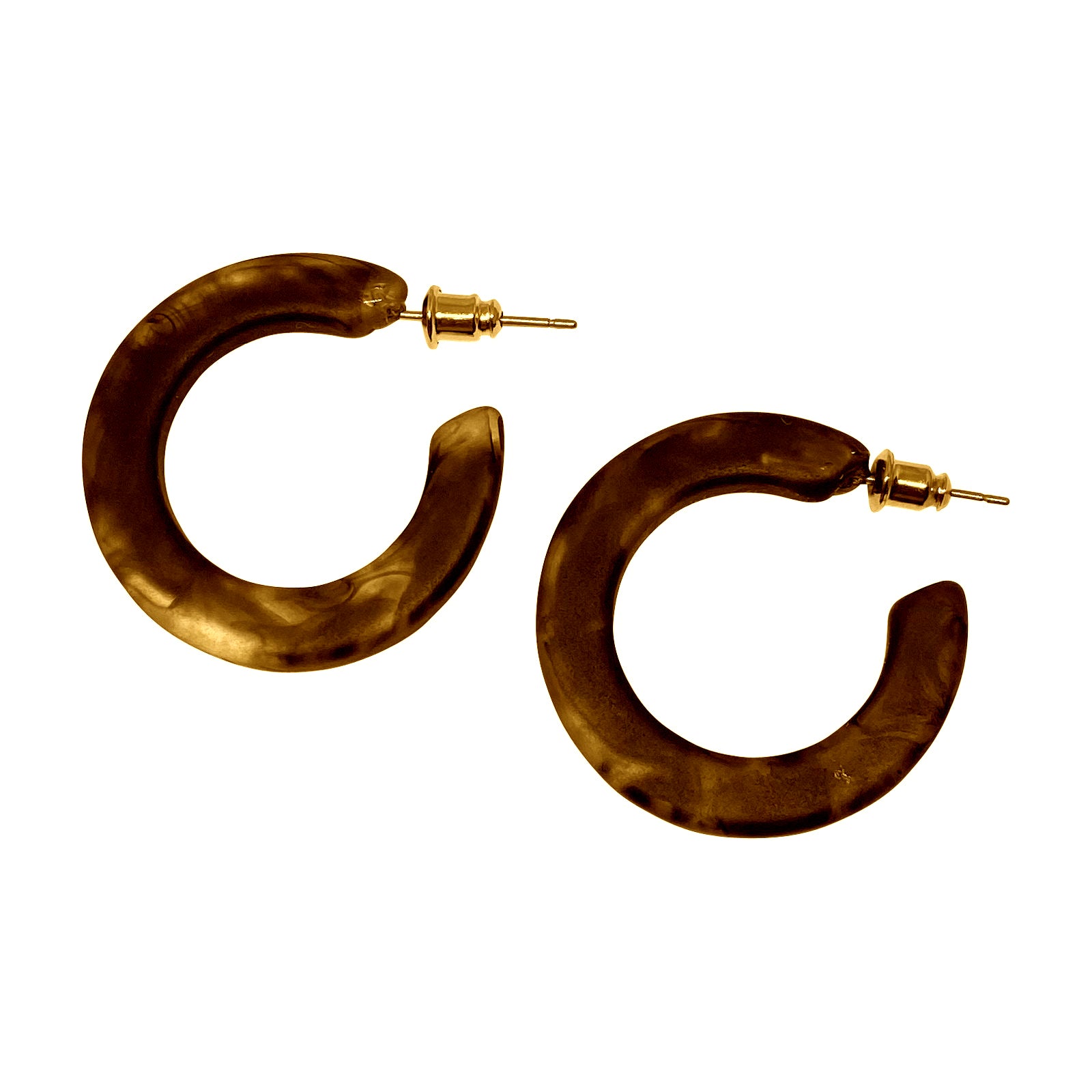 Small resin on sale hoop earrings