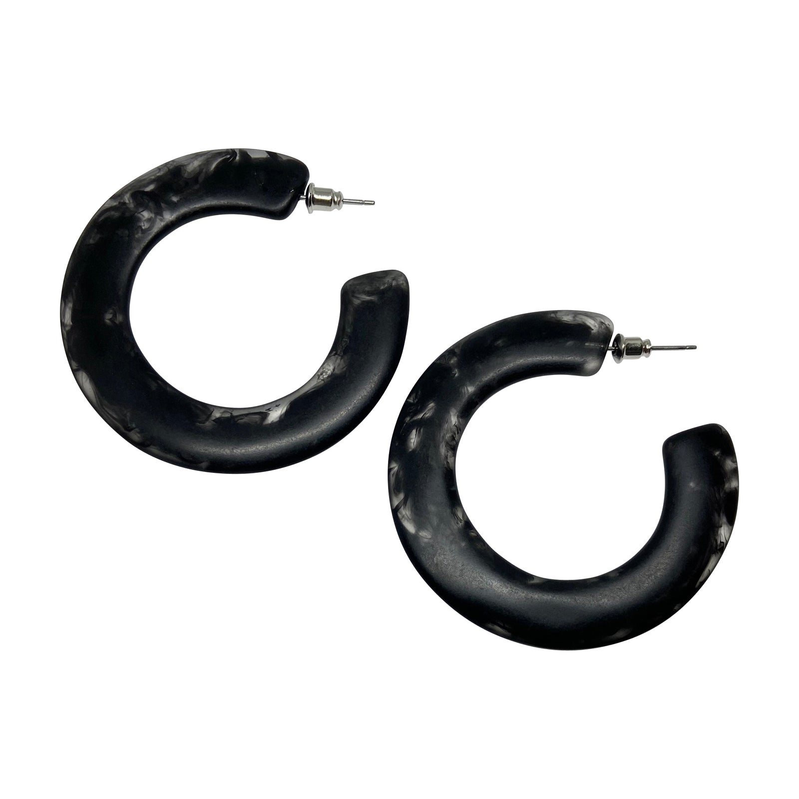 LARGE FLAT RESIN HOOP EARRING Flotsam lifestyle