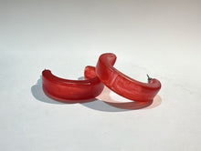 Load image into Gallery viewer, CHUNKY HOOP EARRING RED

